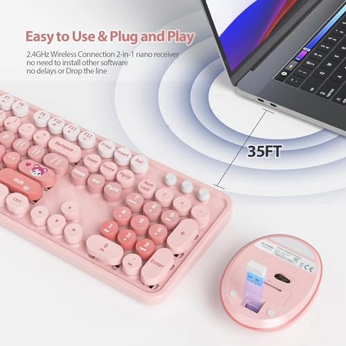 Wireless Keyboard & Mouse Set - US Wireless