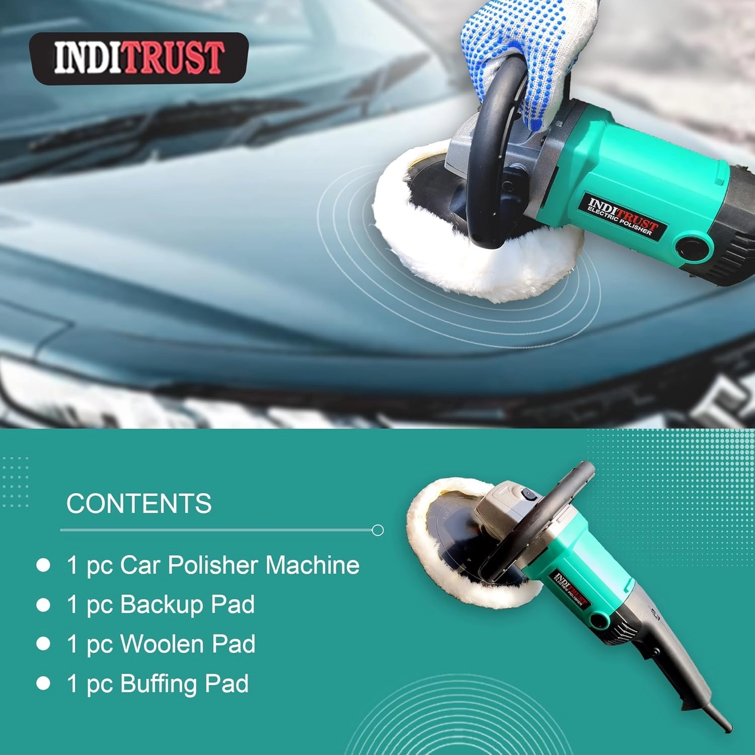 Electric Car Polisher - 1500W 180MM