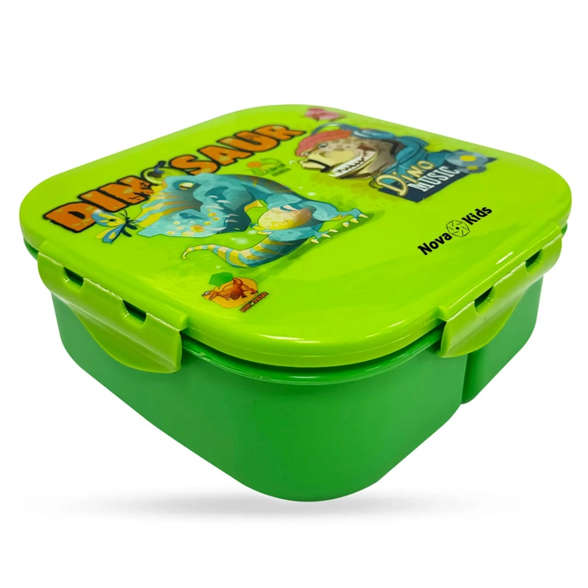 Square Bento Lunch Box - Dino Green 1000ml