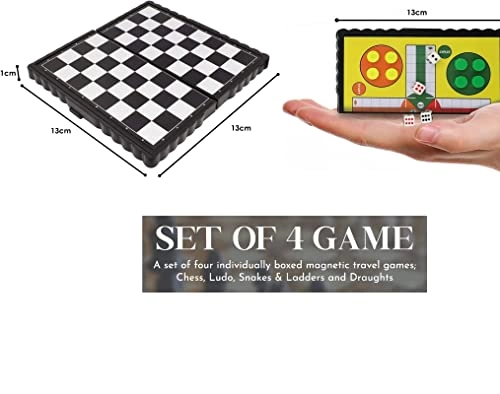 Chess + Draughts + Ludo + Snakes and Ladders