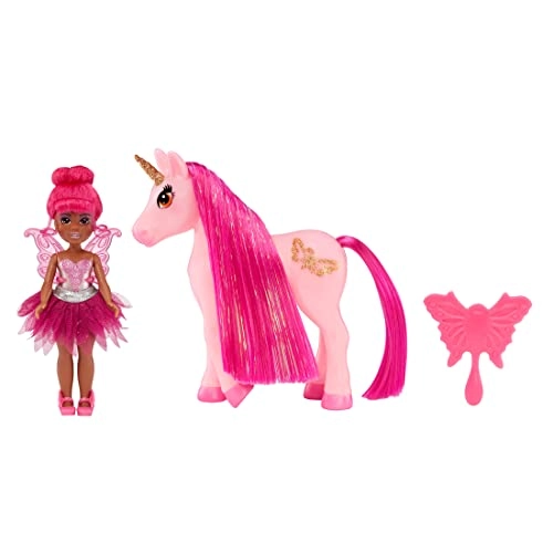 Bella Small Doll - Pink + Little Unicorn Ribbon - Multicolor