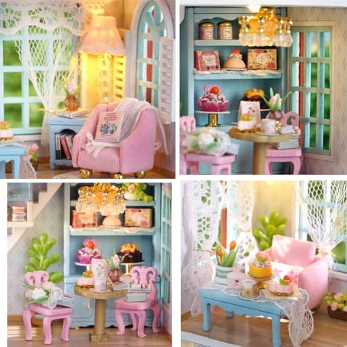 3D Wooden Dollhouse - Dessert Shop 1:36