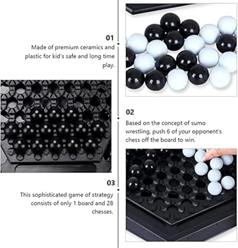 Abalone Marble Strategy Game - Premium Wooden Board Game Set