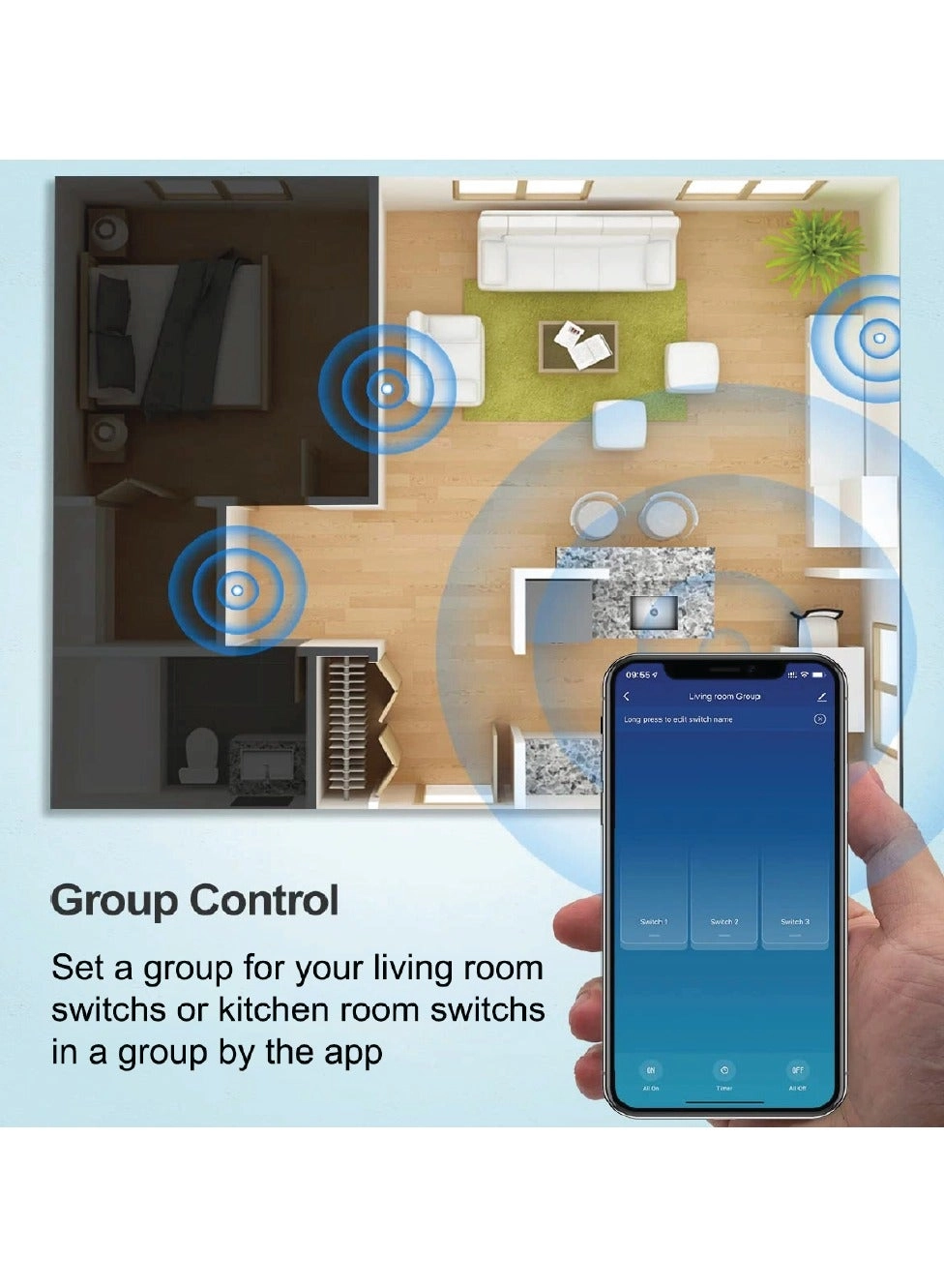 SJ-A1 - Touch Wifi 3-Gang