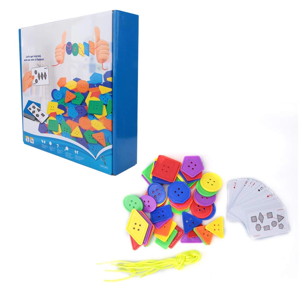 NIBEMINENT Baby Plastic Button Threading Intelligent Game - Above 3 Years Old