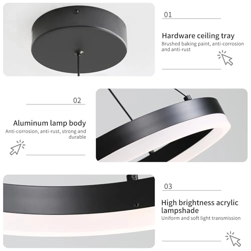 Round Pendant Light - 120cm Pack