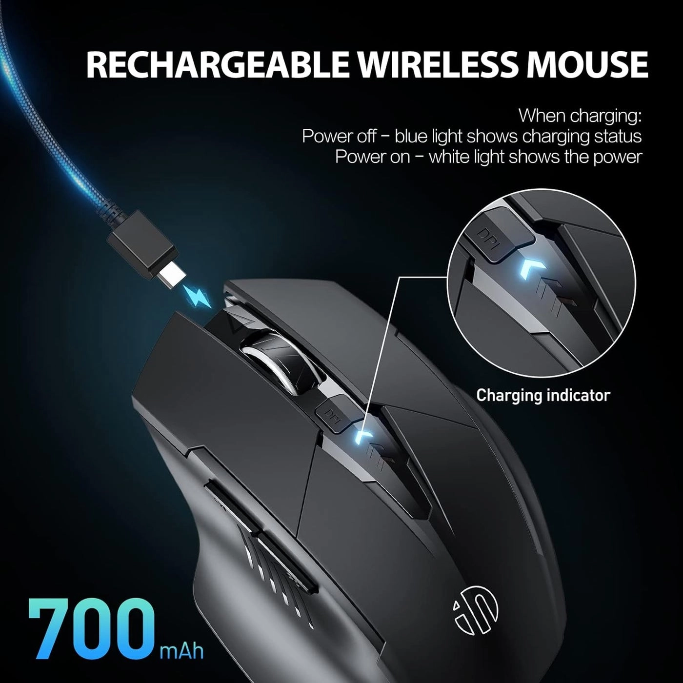 IN9 Tri-mode Wireless Mouse - Wireless