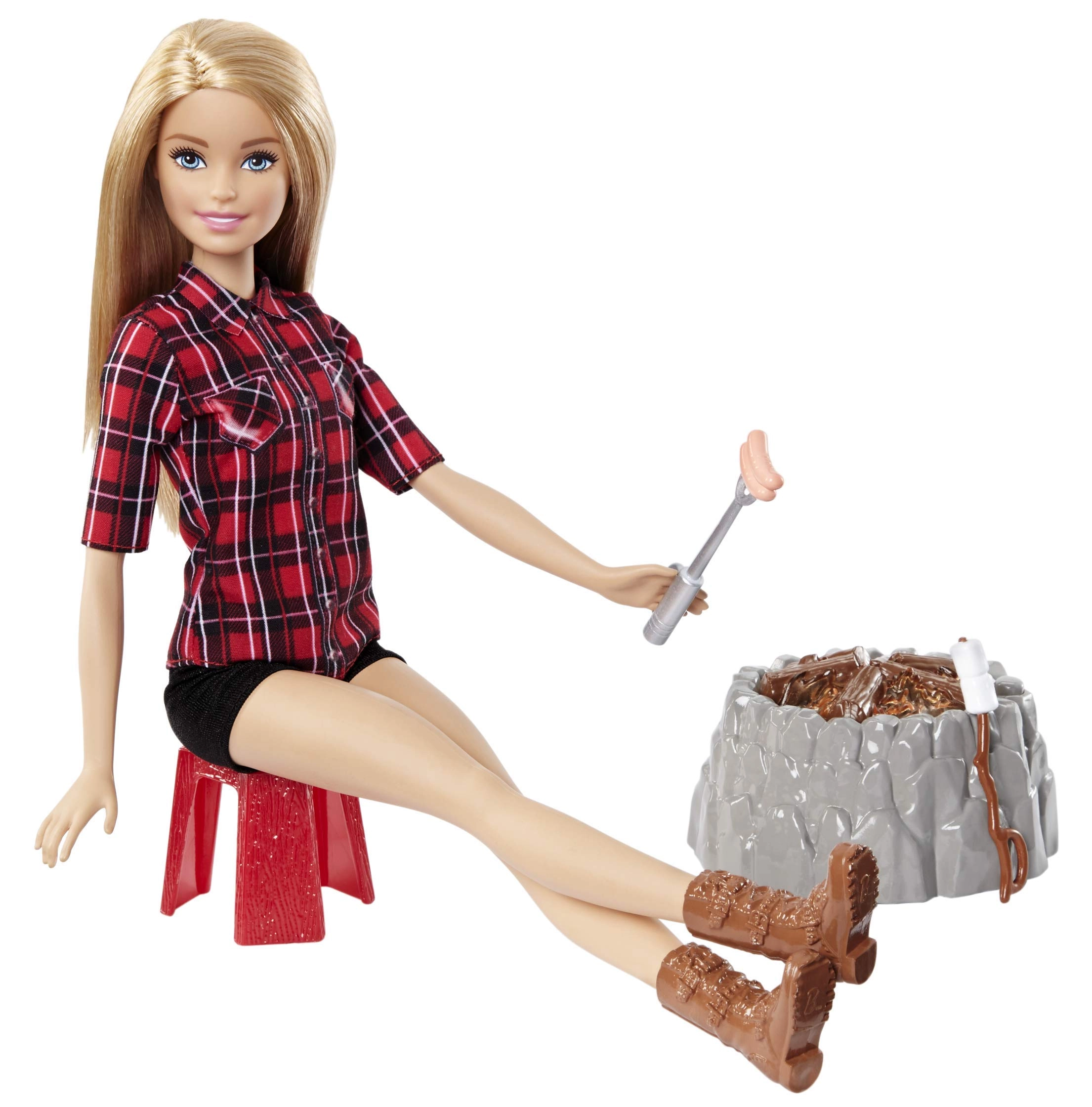 Mattel Barbie Doll with Campfire Playset - Lights and Sounds Ages 3+