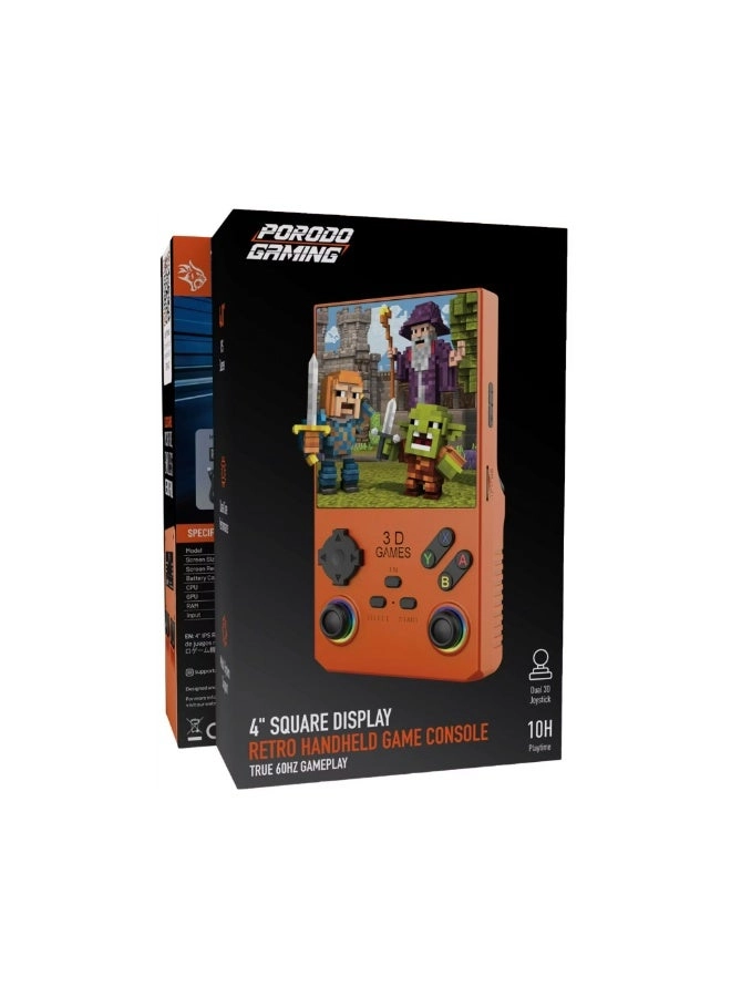 Gaming 4" Square Display Retro Handheld Game Console - 256 GB