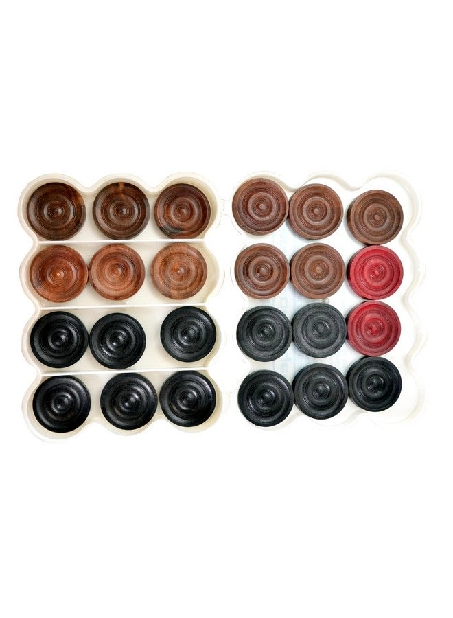 Premia - Carrom Coins Wooden Ashwood Box