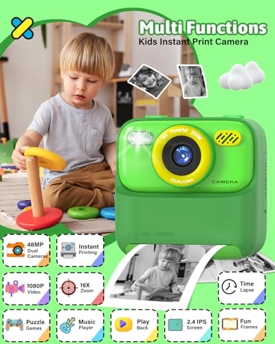 Kids Camera - Instant Print Thermal 48MP