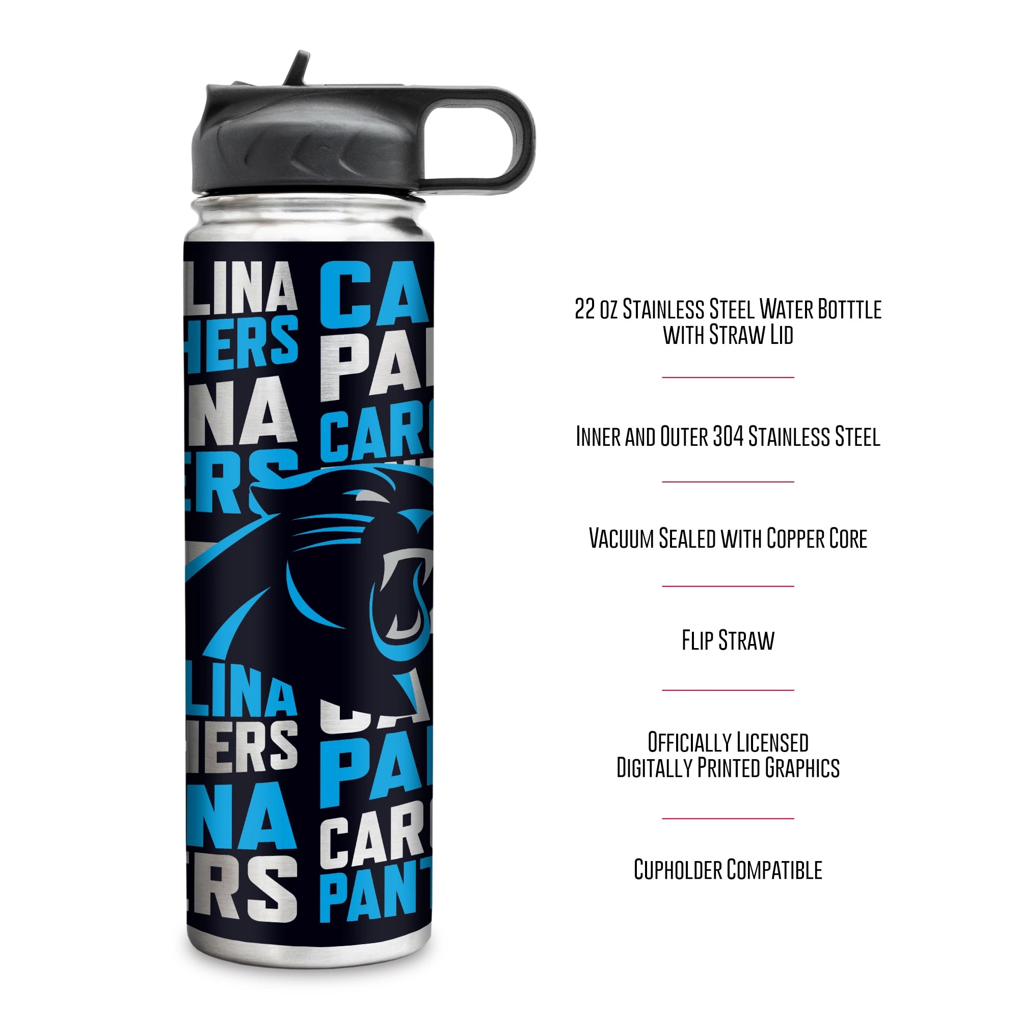 Stainless Steel NFL Football Tumbler - 650ml