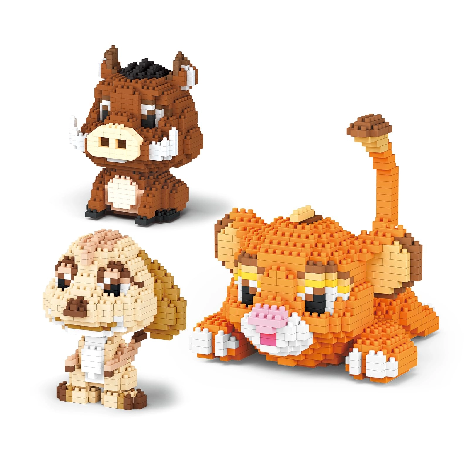 HSANHE Building Sets 7157A (YC453) - Micro-brick Lion Warthog Meerkat