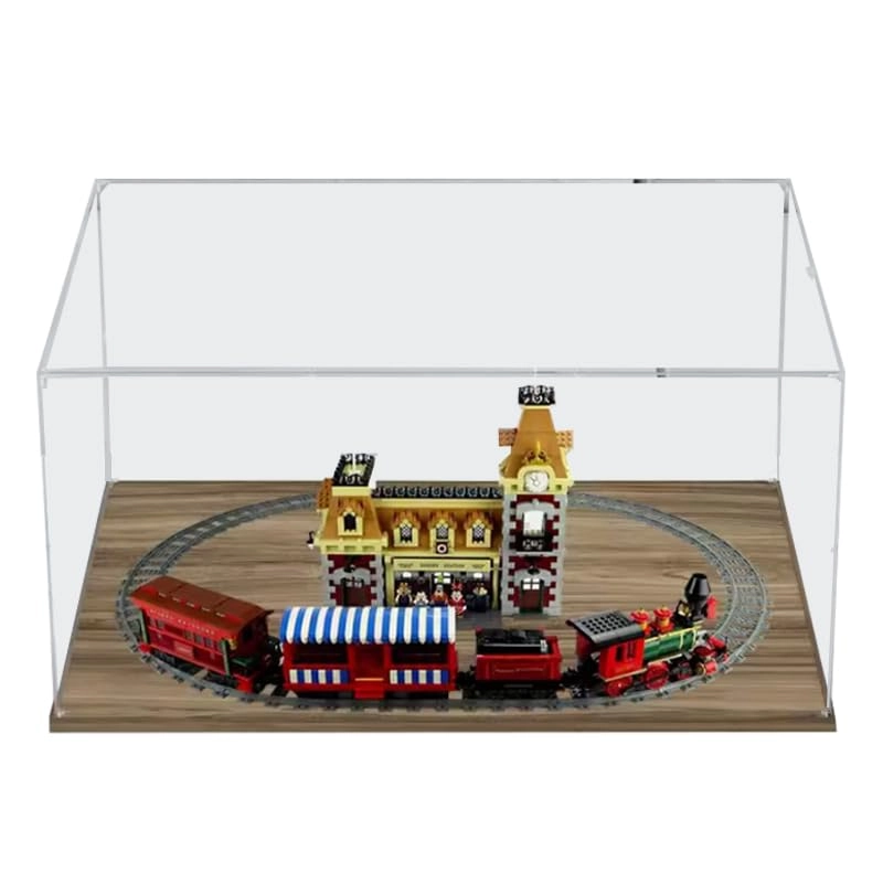 HCAEIOFJ Acrylic Display Case for LEGO 71044 - Disneyland Train and Station Toy