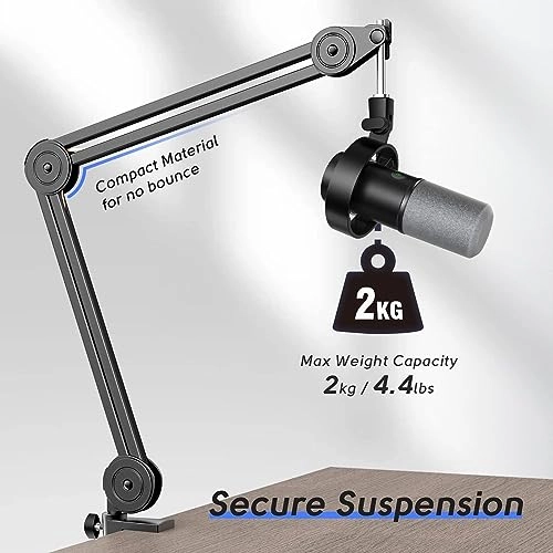 Microphone Arm - Adjustable Metal 3/8 Inch to 5/8 Inch Adapter