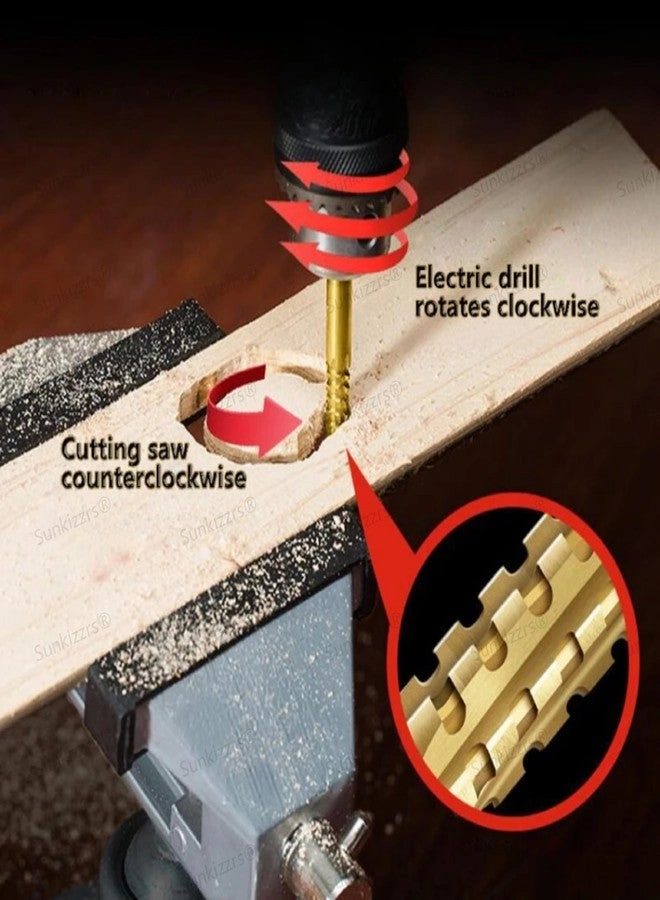 Drill Bits - Plated Titanium HSS 6 Pcs 3~8mm