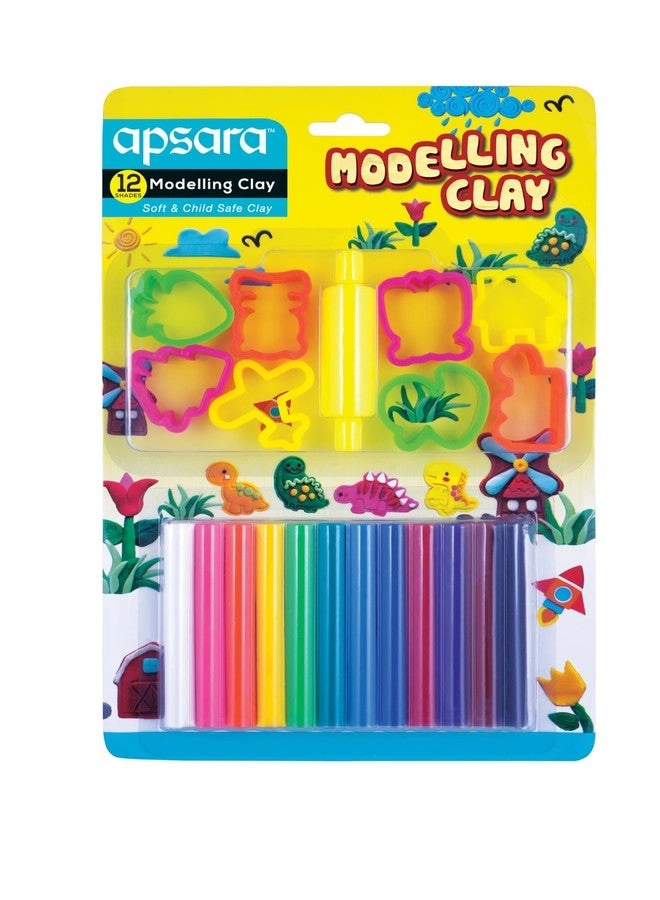 Apsara Non-Toxic Super Soft 12 Shades Modelling Clay
