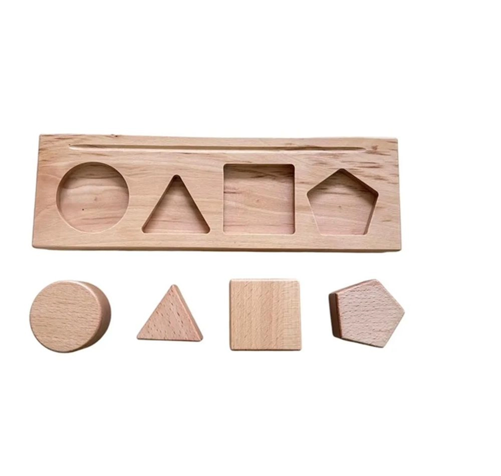 Wooden Shapes Board - Suitable for 12 months and above 6 Pcs