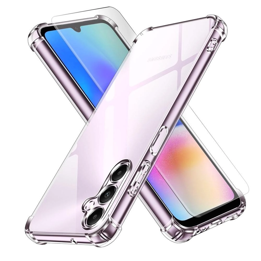 Max & Max Transparent Cover + Tempered Glass Case for Samsung Galaxy A36