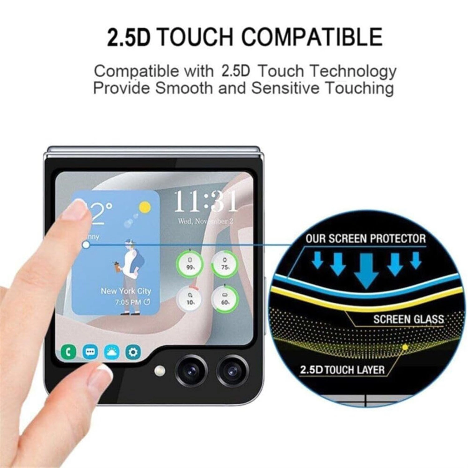 Screen Protector Samsung Galaxy Z Flip 6 - Precise Fit Crystal Clear