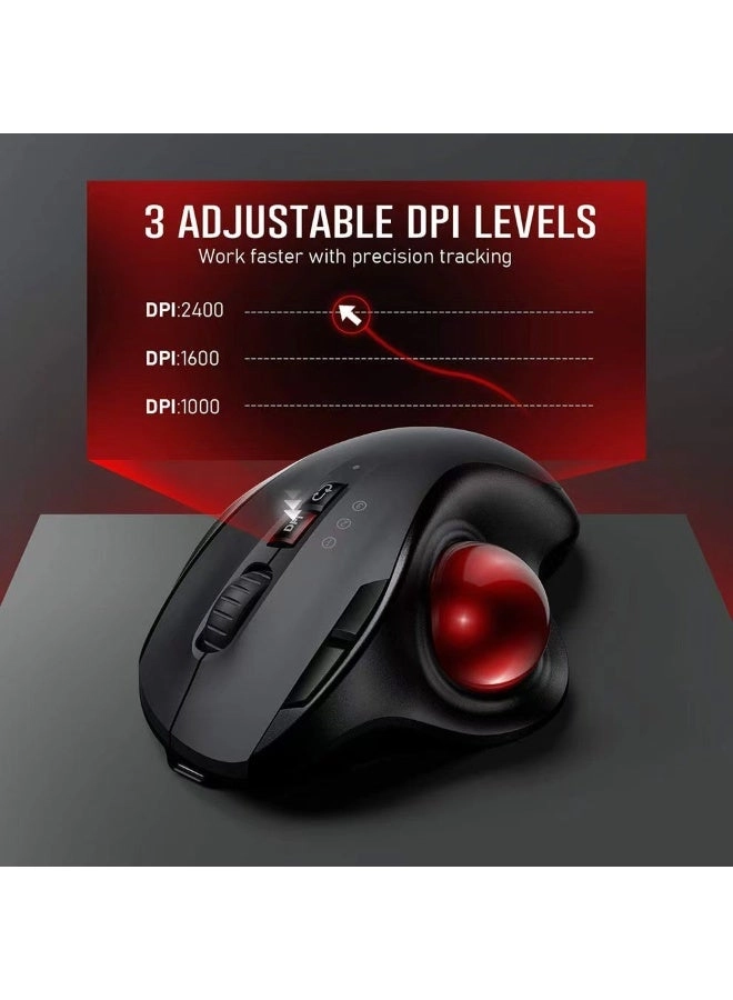 Ergonomic Trackball Mouse - Wireless