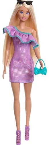 Barbie Doll and Fashions Gift Set - three complete outfits 2 handbags 3 sets of shoes