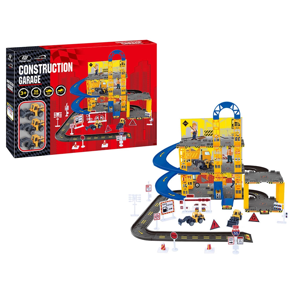 Vroom Vroom Construction Garage - 58 pcs Set