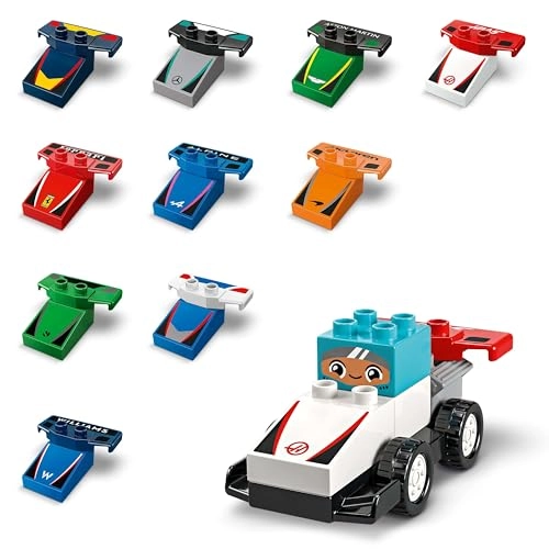 DUPLO Town F1 Team Race Cars & Drivers - 2 Plus Year multicolor