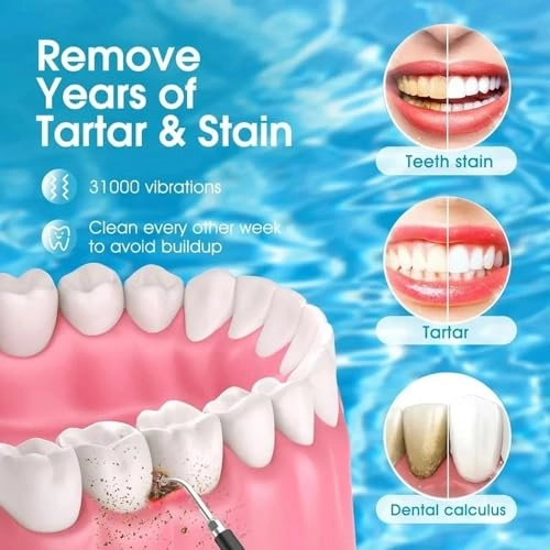 Kids Sonic Tooth Brush - 5 Modes 3 Brush Heads Rechargeable