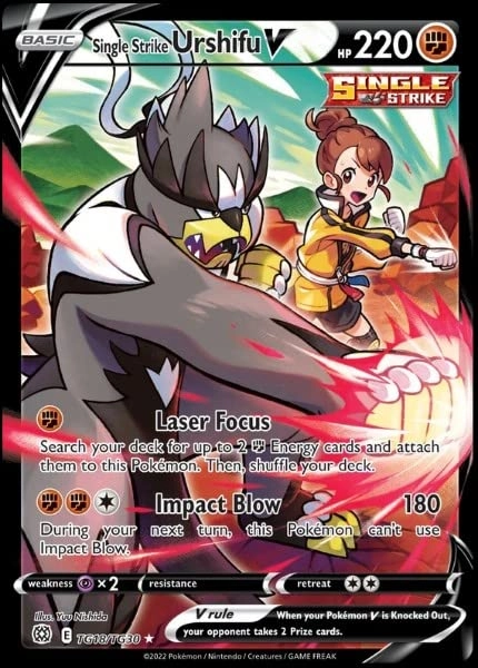 Pokémon Single Strike Urshifu V - TG18/TG30 Brilliant Stars Full Art