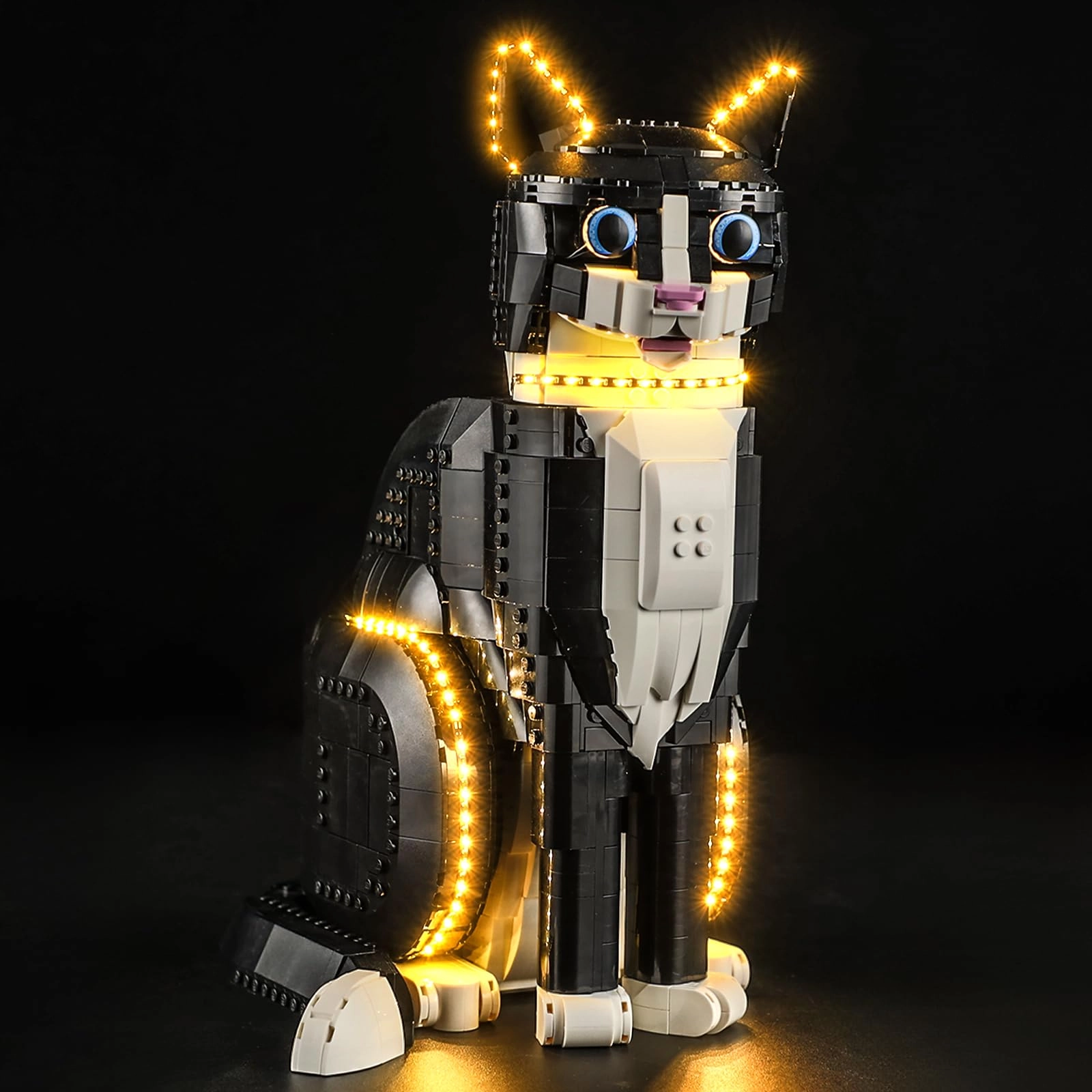 BRIKSMAX LED Light for LEGO Ideas Black and White Cat 21349