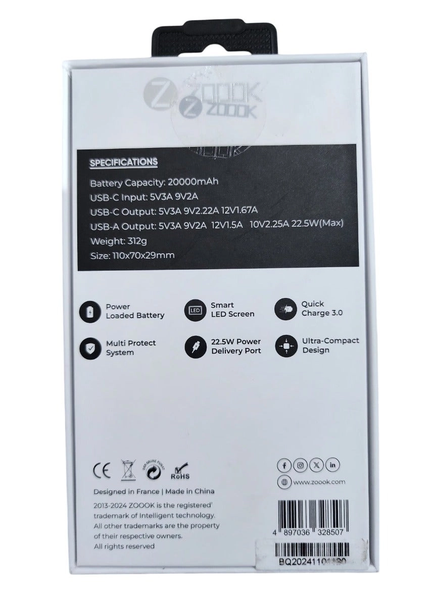 Power Bank - 20000mAh 22.5W