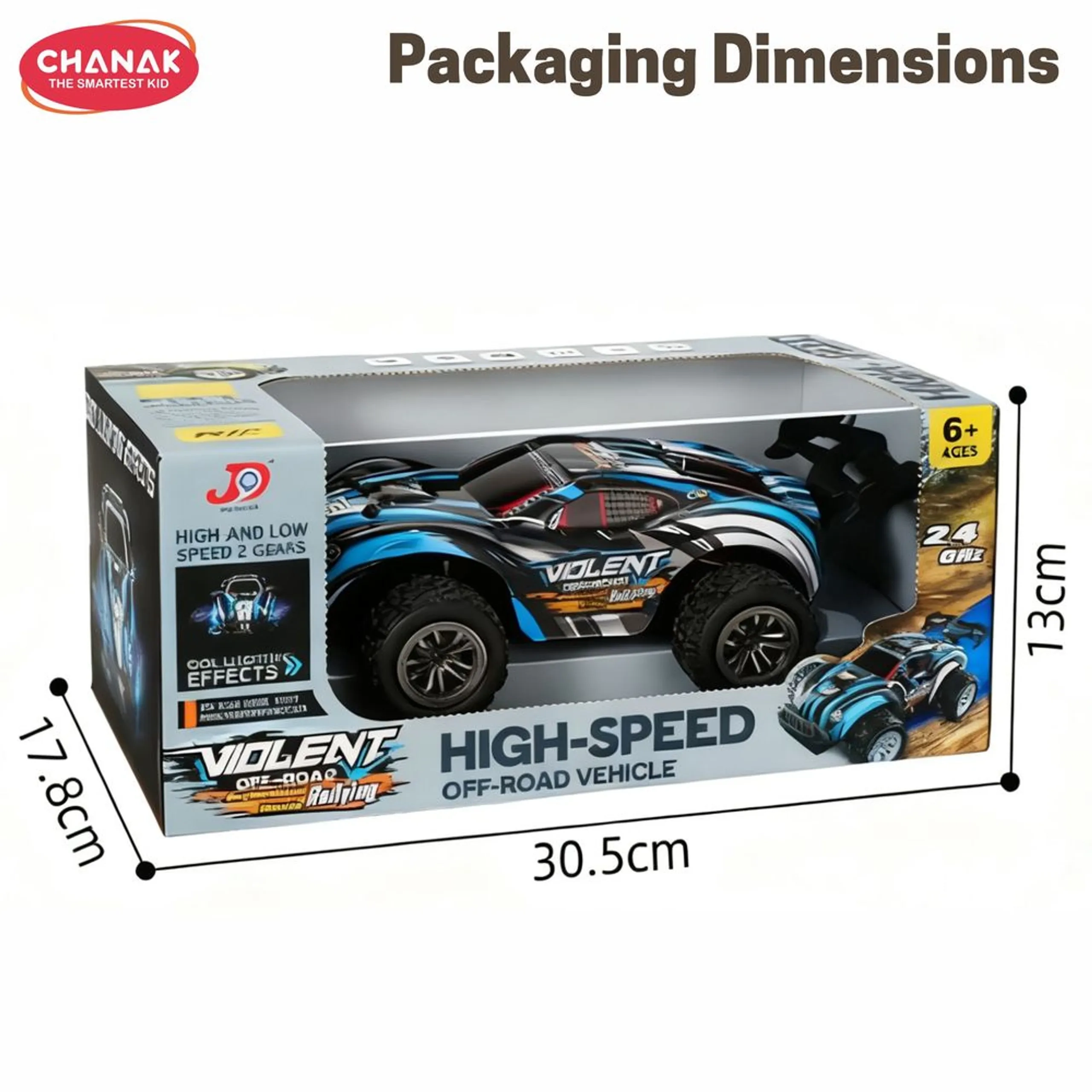 High-Speed RC Coupe SUV Car - 2.4Ghz LED headlights
