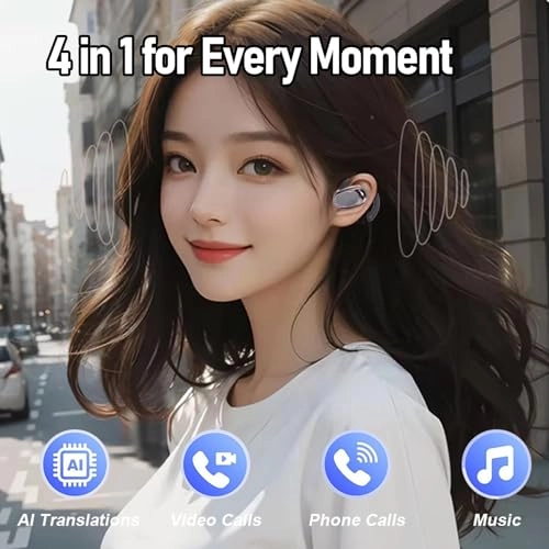 Al Translation Earphones - over 164 languages + Earphone Charging Case + Charging Cable + User Manual