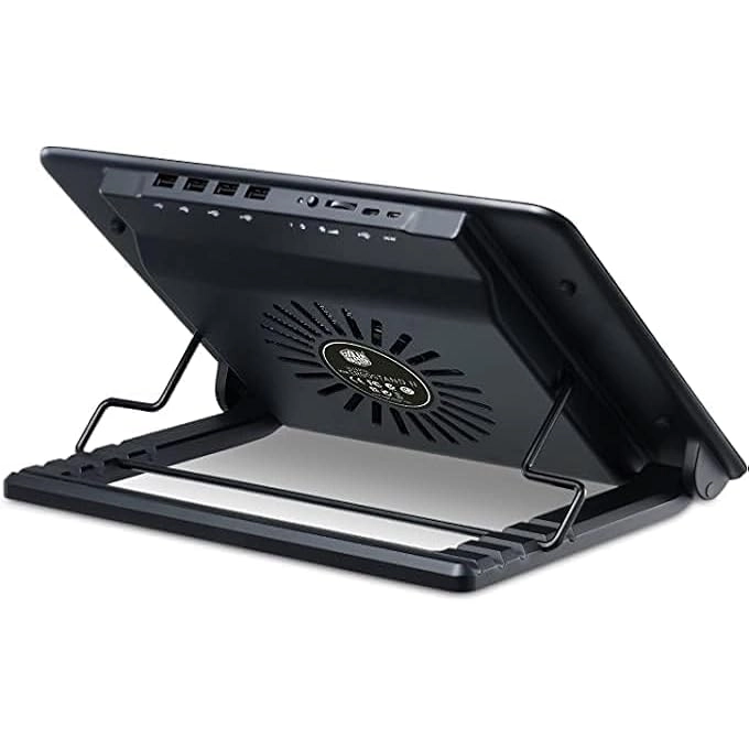 Laptop Cooling Pad Stand - Quiet Fan Height Adjustable USB Interfaces