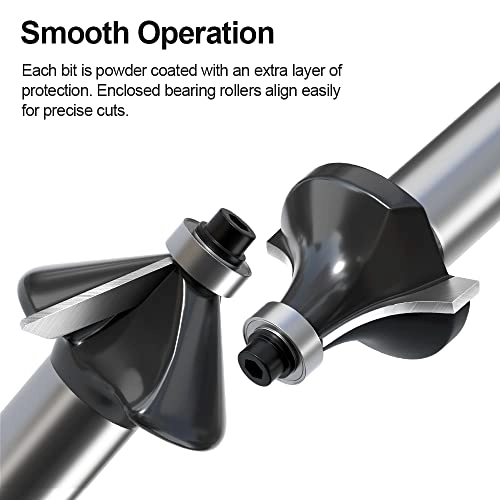 Tungsten Carbide Router Bits - 1/2-Inch 12 Piece