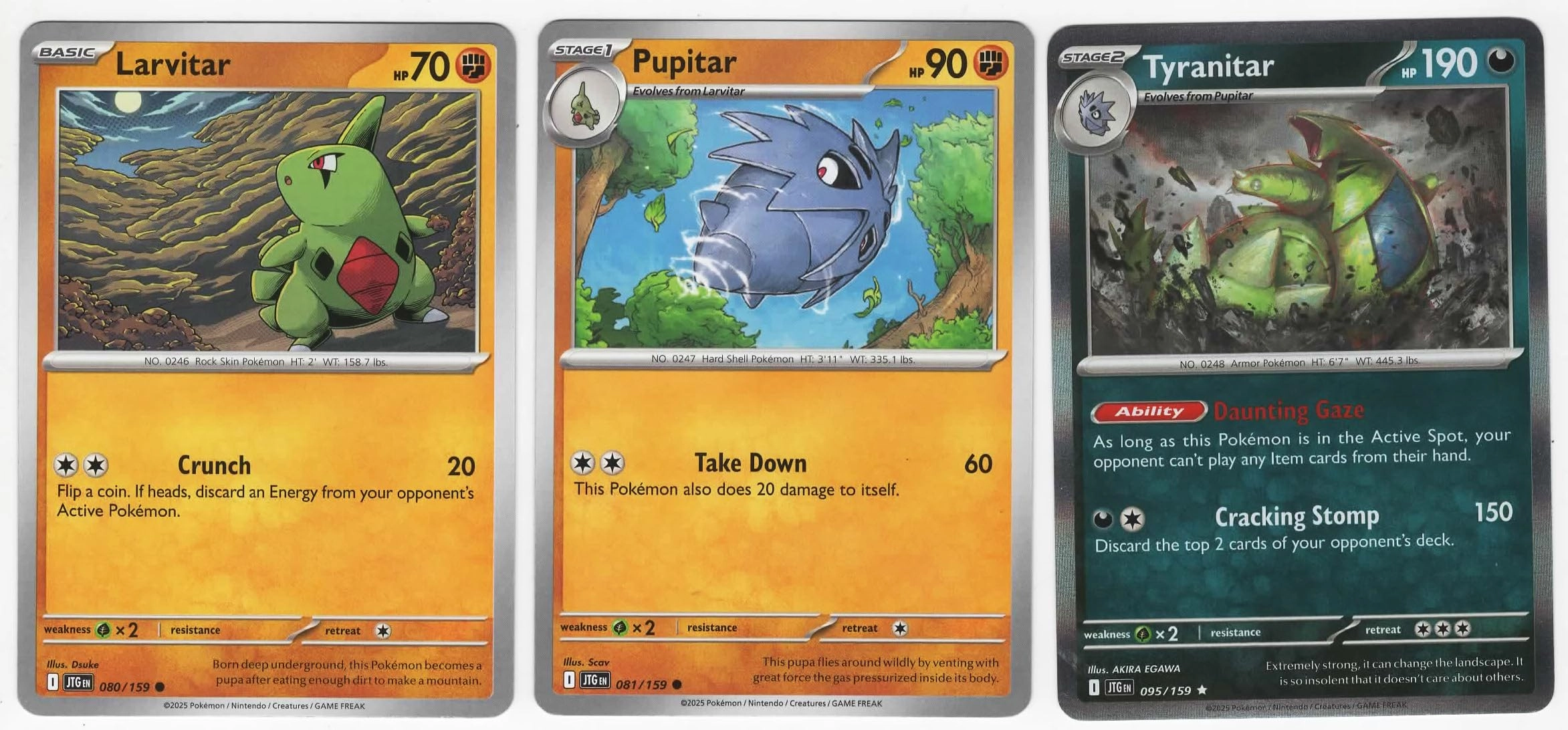 Pokémon Tyranitar 095/159 - Journey Together - 2pcs
