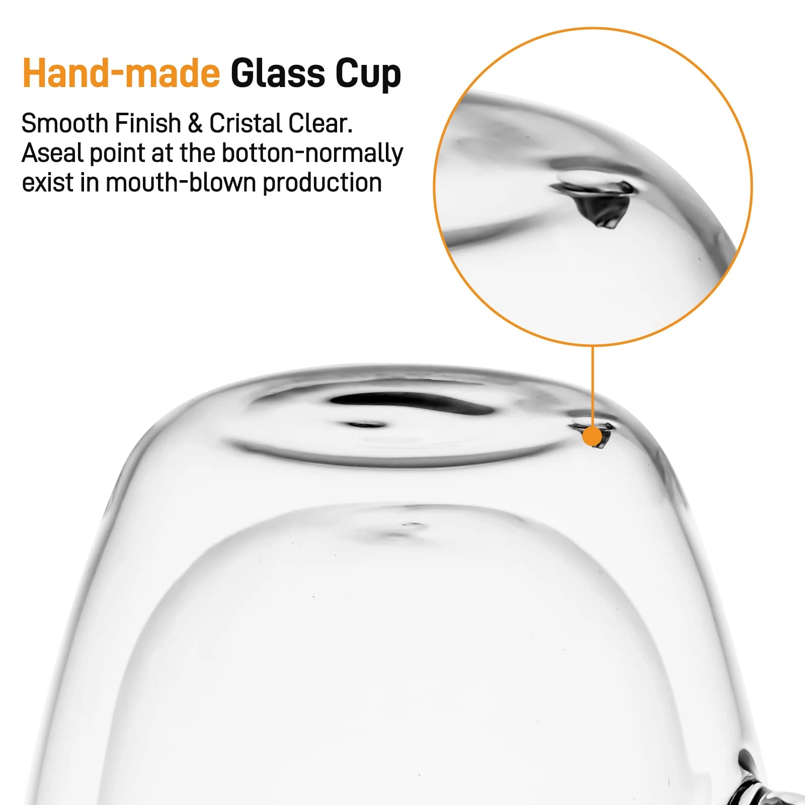 Double Walled Glass Mug - 4 pcs - 250 ml