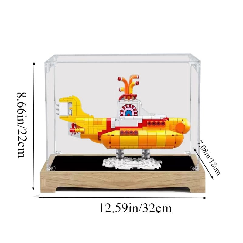 Acrylic Display Case (21306) - Clear Wood Bottom 11.81x7.87x9.84in.