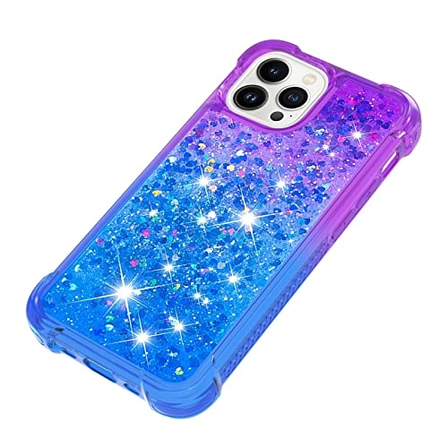 Glitter Moving Quicksand Flowing Cover TPU Silicone Bumper for iPhone 14 Pro