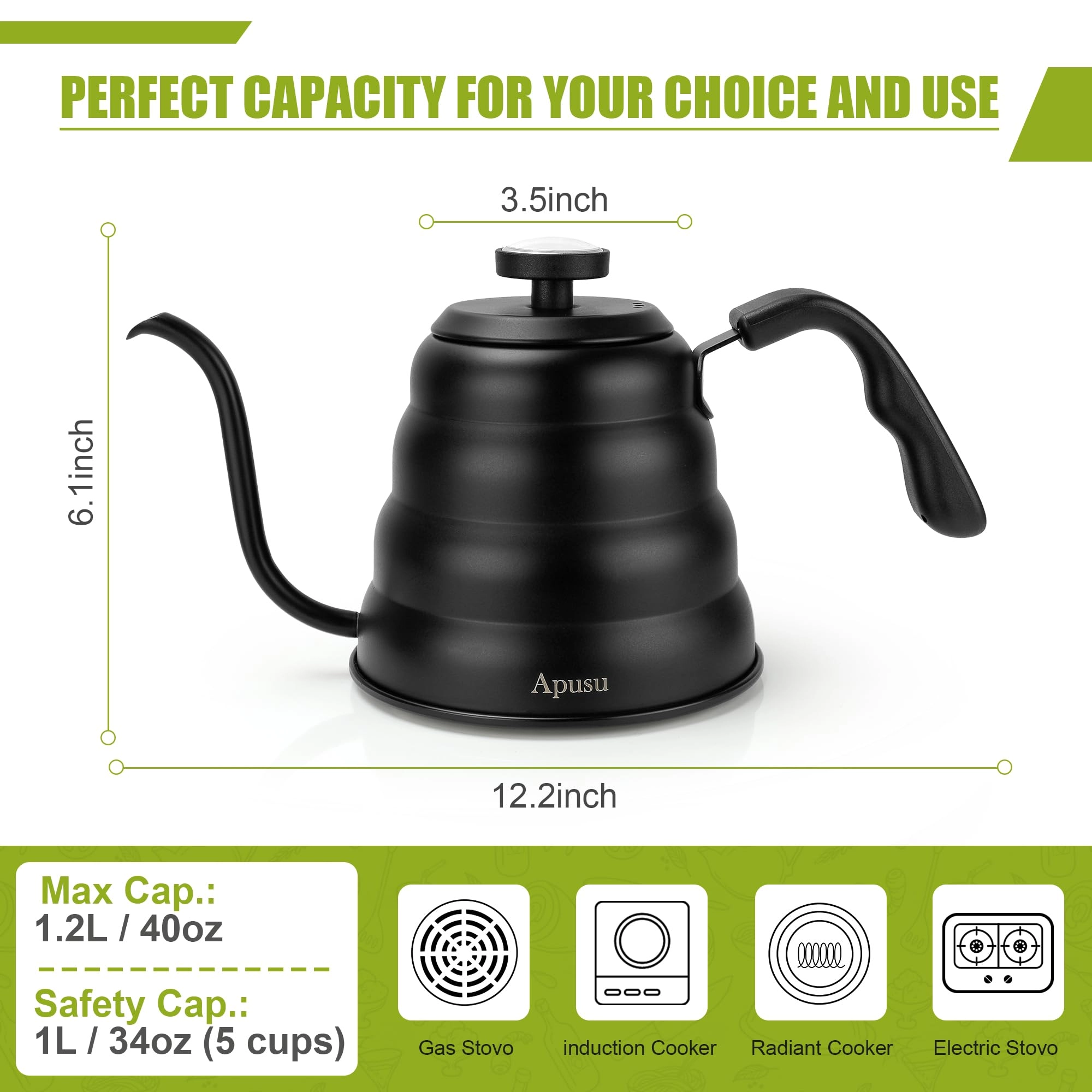 Gooseneck Kettle - 1200ml