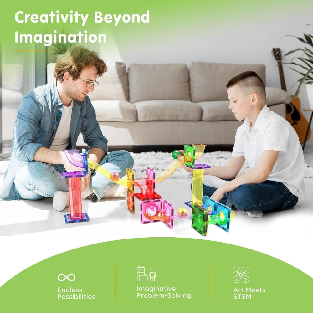 Magnetic Marble Run - Multicolor 40 Pcs