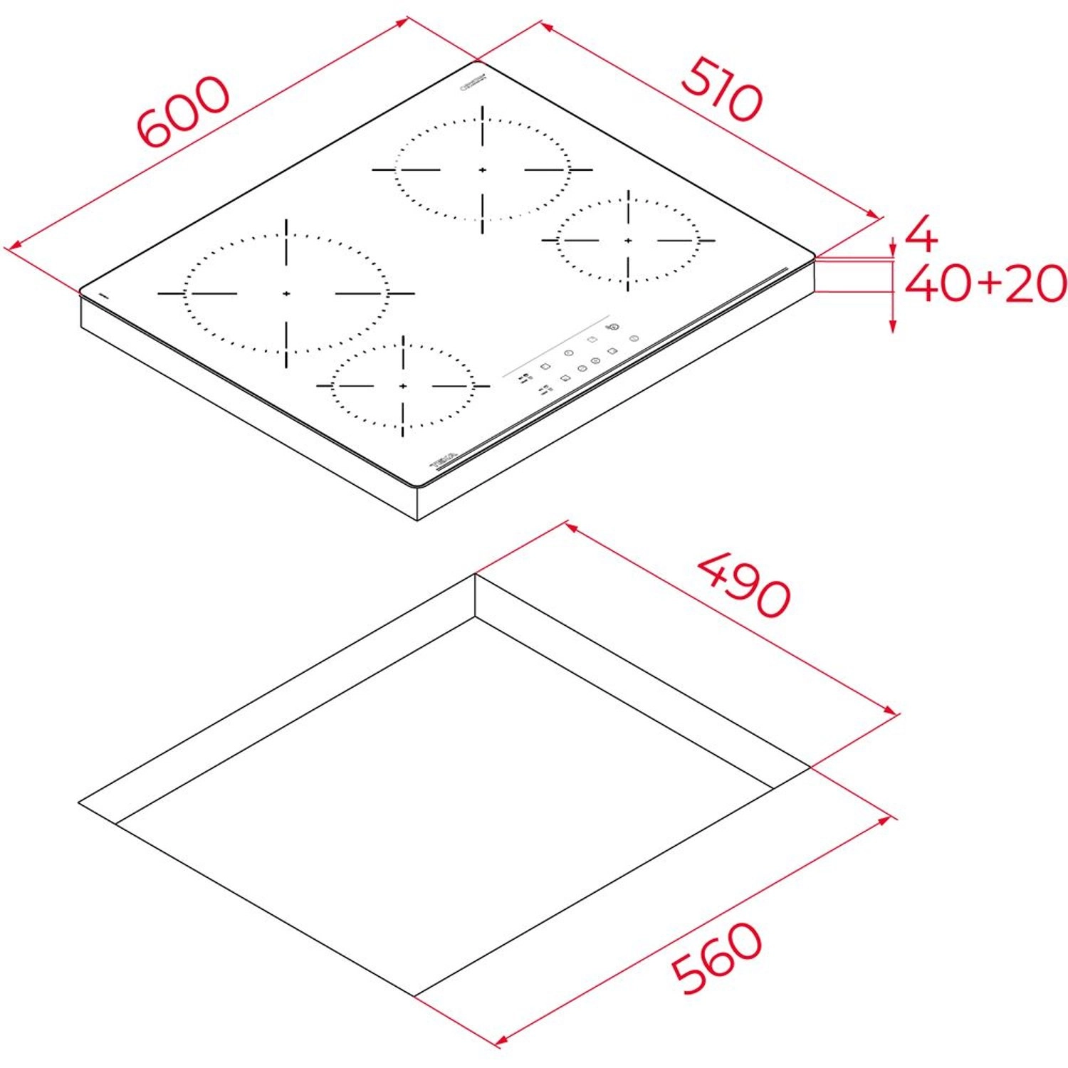 Vitroceramic TBC 64010 TTC Ceramic hob
