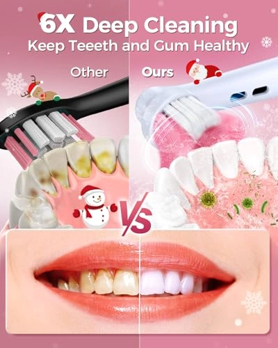 Rotating Electric Toothbrush - 8 Brush Heads 4 Modes 25-Day Battery Life