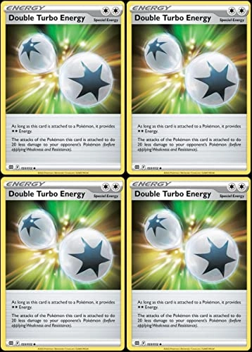 Double Turbo Energy 151/172 - Brilliant Stars Trainer Card Lot Playset - 4pcs