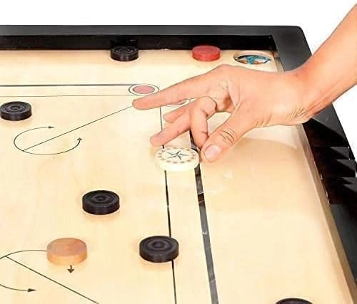 QUESERA INTERNATIONAL LLC - FZ Carrom Board - 36"x 36" Shiny Gloss Finish