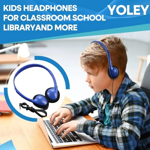 Classroom Headphones Wired Headphone 50 Pack