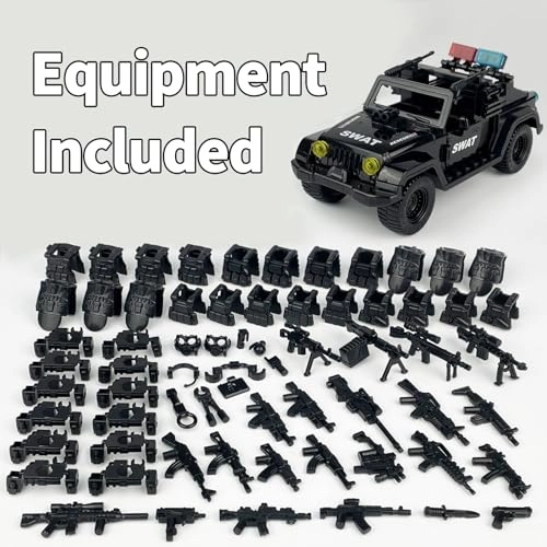 Black Hawk Helicopter + SWAT Truck - Soldiers 1 pcs