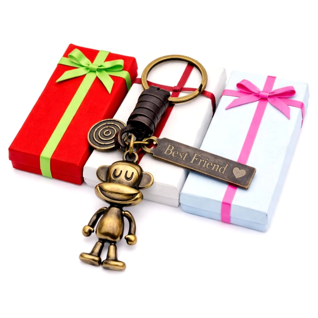 AuPra Personalised Monkey Keyring - Monkey, Animal