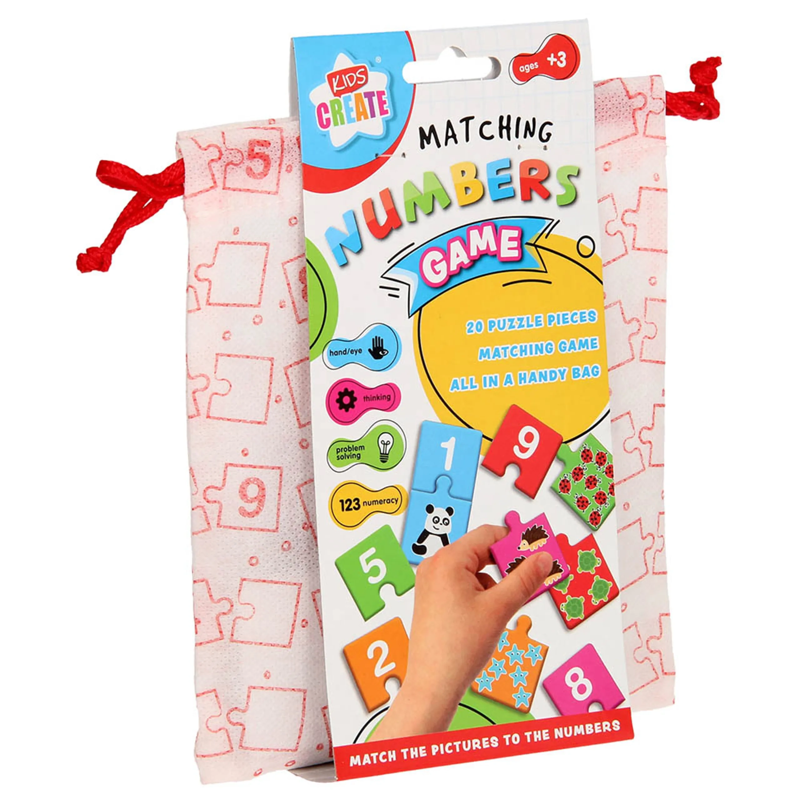 Design Group UK Kids Create Matching Numbers Game - 3 years & above 20 pieces